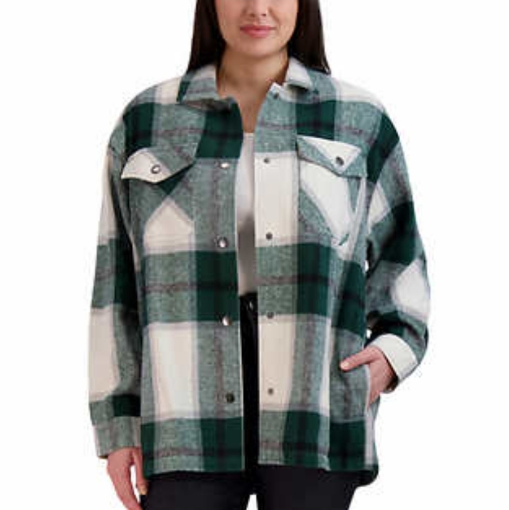 HFX Ladies' Shirt Jacket size S Green (jk1)